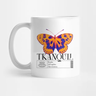 Retro Tranquil Living Mental Health Reminder Mug